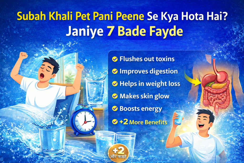 "Subah Khali Pet Pani Peene Se Kya Hota Hai ? Janiye 7 Bade Fayde"
